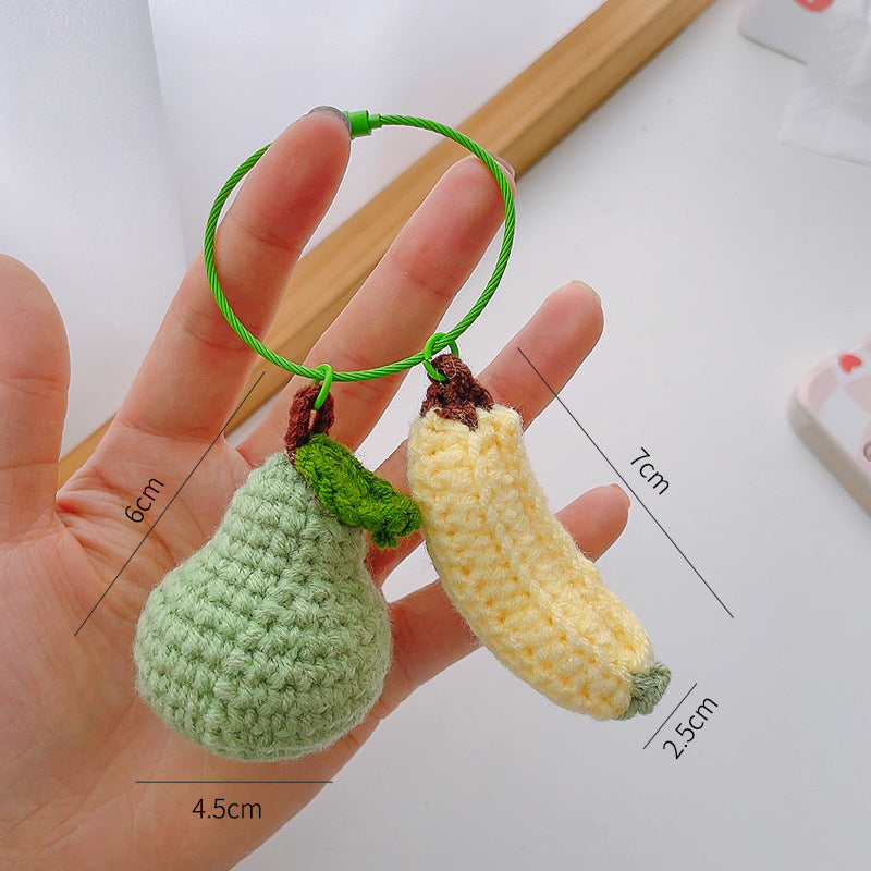 Wholesale Cute Fruit Knitted Keychains